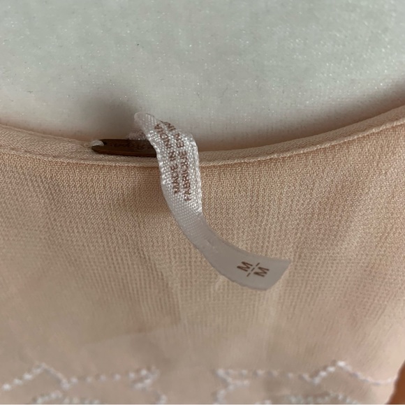 Free People Chiffon Beaded Wrap Belted Ruffle Front Dress - Picture 4 of 12